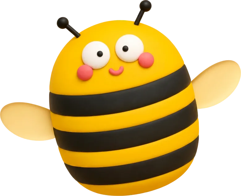 Friendly bee character